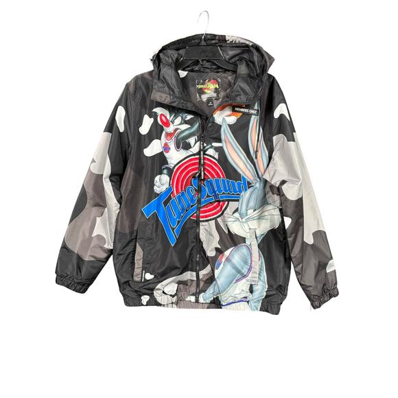 Space Jam Members Only Jacket Mens Medium Tune Squad Bugs Bunny Hooded